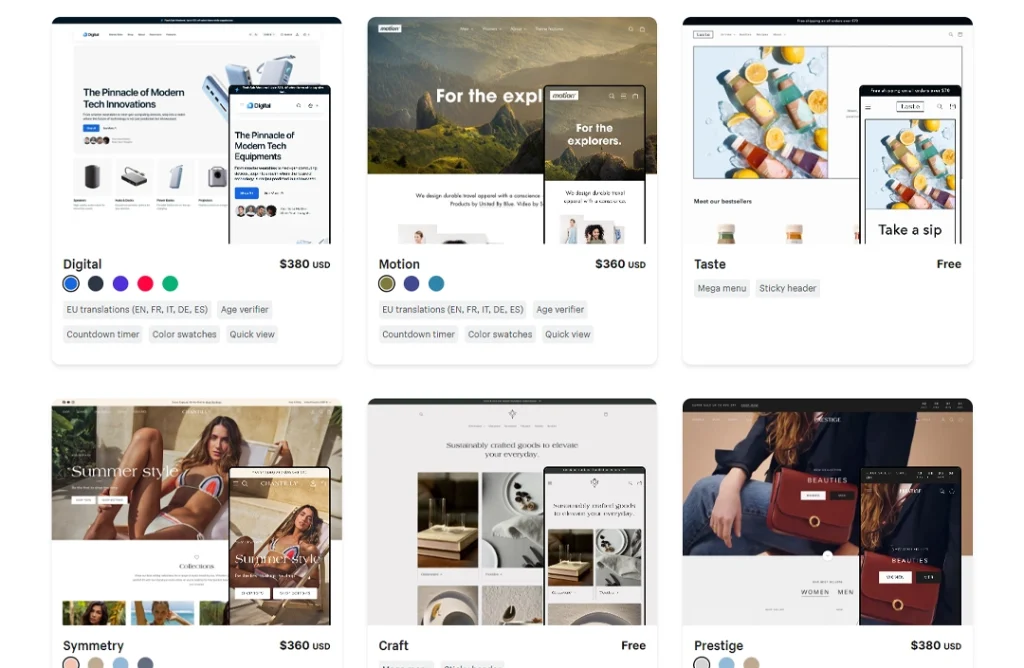 Shopify teme